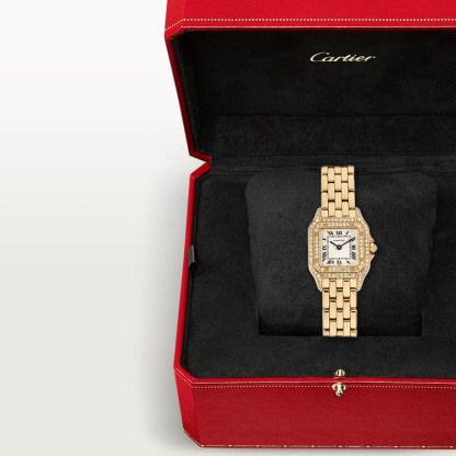 Carthttier Panthere WF3229B9 18K Yellow Gold Diamonds Ladies Watch