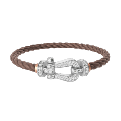 FORCE 10 BRACELET 18K WHITE GOLD AND DIAMONDS LARGE MODEL