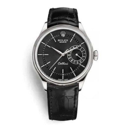 CELLINI TIME DATE SILVER MULTICOLOR DIAL SELECTION BLACK LEATHER STRAP 39MM