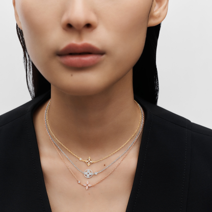 Idylle Blossom Pendant, Pink Gold And Diamonds