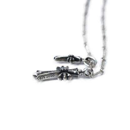 SMALL CROSS AND BABYFAT CHARM NECKLACE WITH DIAMONDS