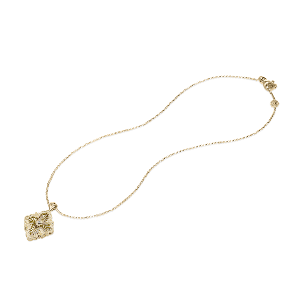 OPERA TULLE YELLOW GOLD SET PENDANT WITH MOTHER OF PEARL