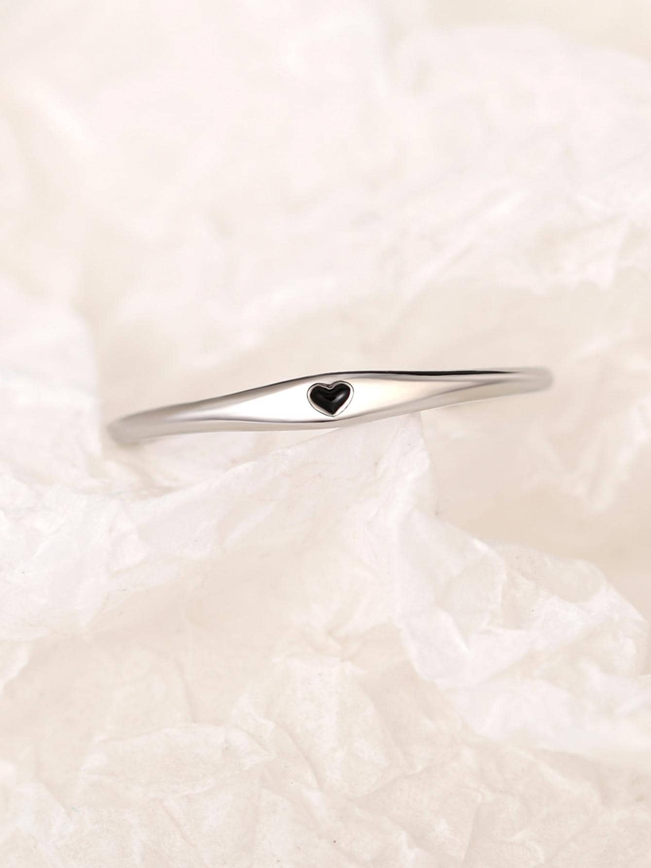 Heart Decor Cuff Ring