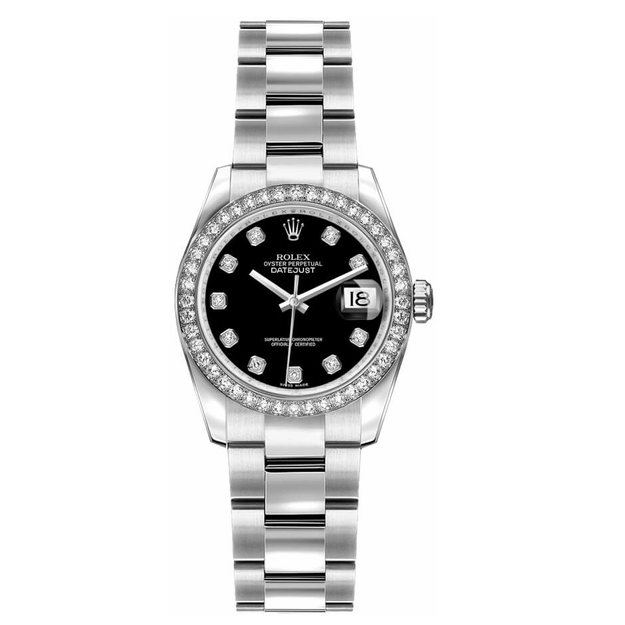 Lady-Datejust 26 Black Dial Women's Watch 179384-0002