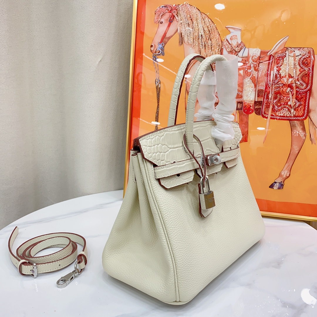 [Copy]Herthtmes Togo Matte Alligator Birkin Touch 25/30 Gold