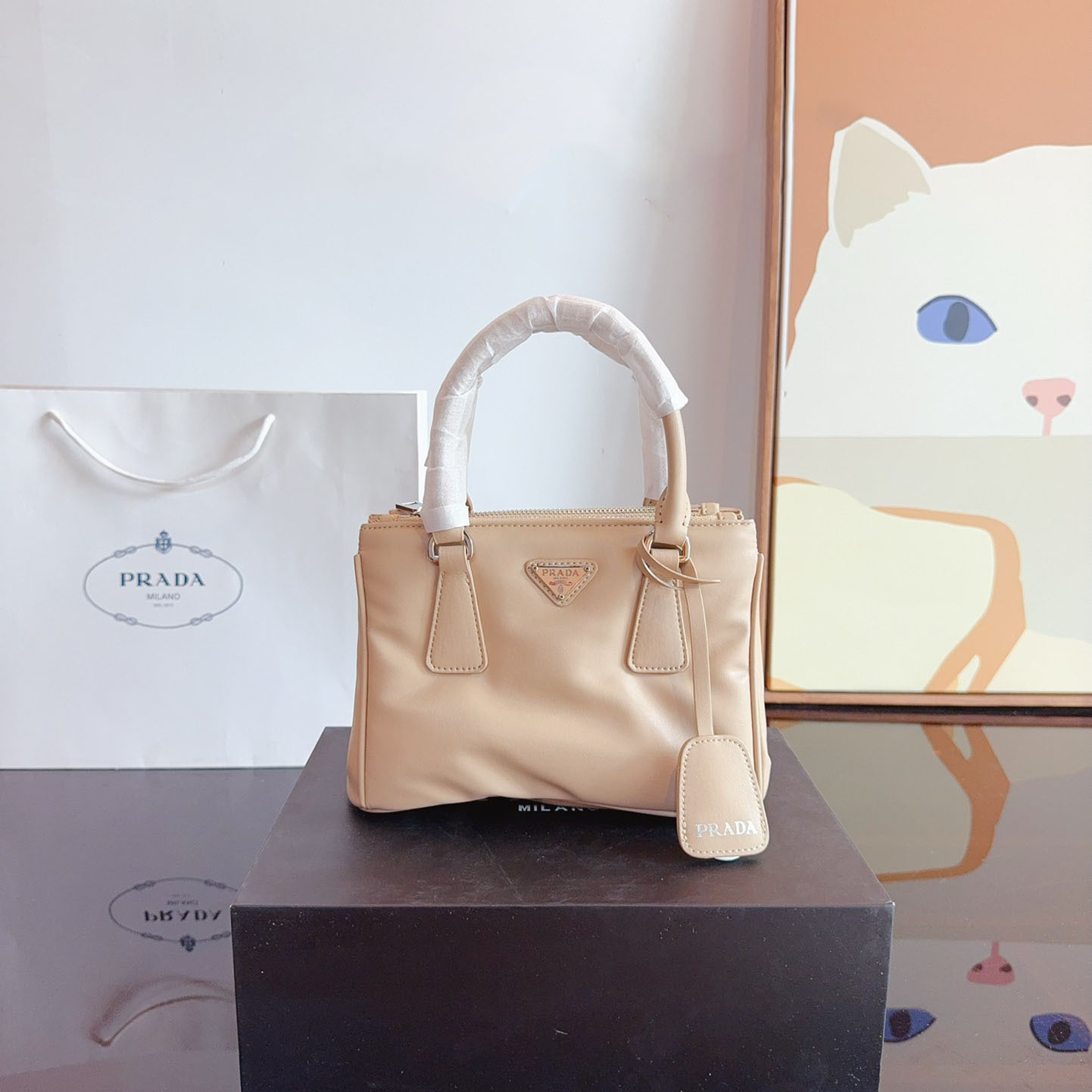 Galleria small Saffiano patent leather bag