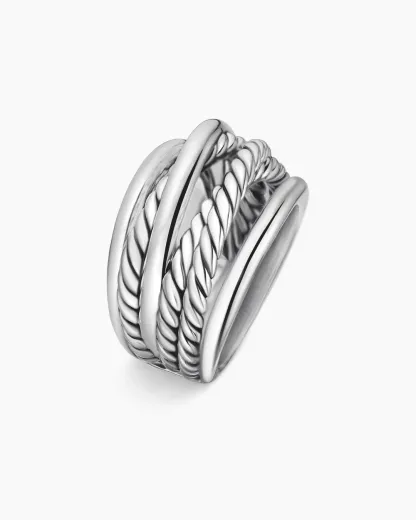 Crossover Ring Sterling Silver