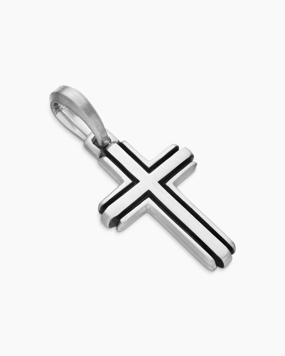Deco Cross Pendant Sterling Silver