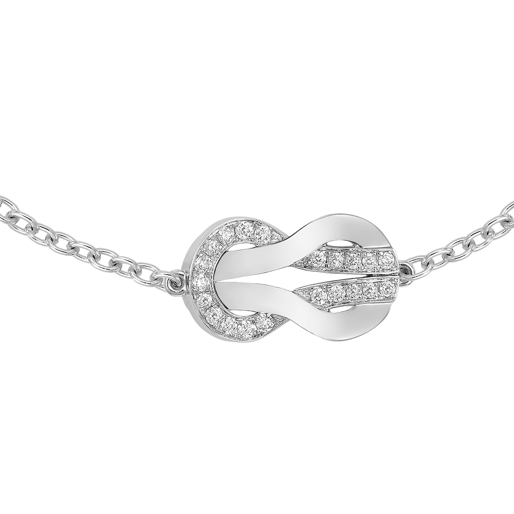 CHANCE INFINIE BRACELET 18K WHITE GOLD AND DIAMONDS MEDIUM MODEL