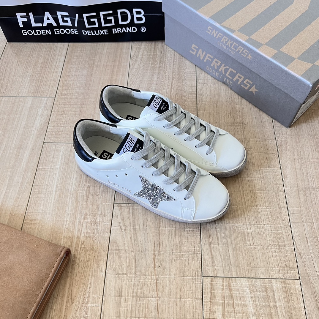 Silver Swarovski crystal star and heel tab