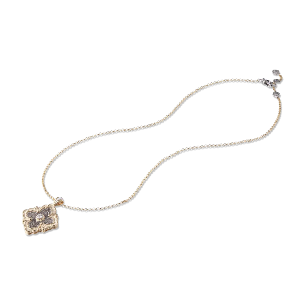 OPERA TULLE YELLOW AND WHITE GOLD MAXI PENDANT WITH DIAMONDS