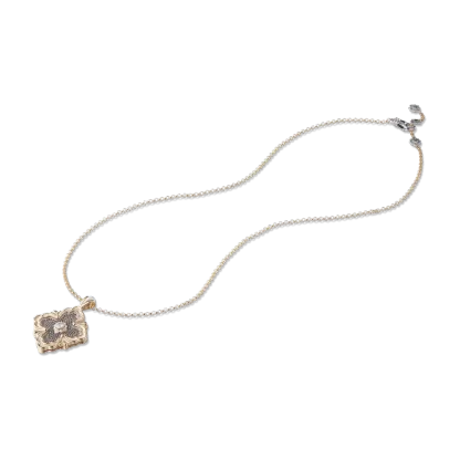 OPERA TULLE YELLOW AND WHITE GOLD MAXI PENDANT WITH DIAMONDS