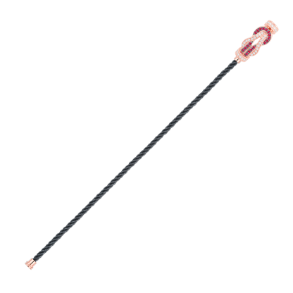 CHANCE INFINIE BRACELET 18K PINK GOLD DIAMANTS AND RUBIES MEDIUM MODEL