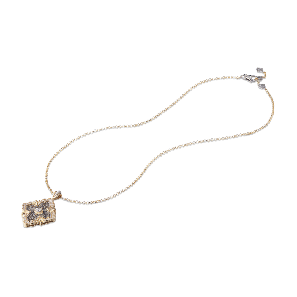 OPERA TULLE YELLOW AND WHITE GOLD MAXI PENDANT