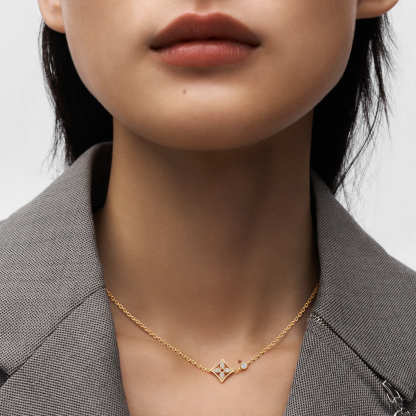 Idylle Blossom Pendant, Yellow Gold And Diamonds