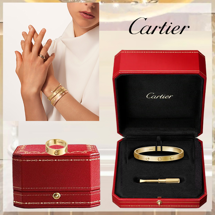 LOVE BRACELET, CLASSIC MODEL, BRUSHED & LOVE RING, CLASSIC MODEL