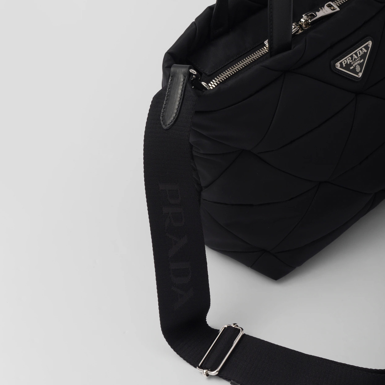 Padded Re-Nylon tote bag