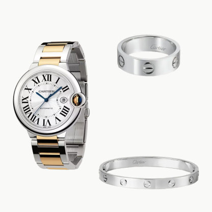 3-Piece Silver Watch & Jewelry Set