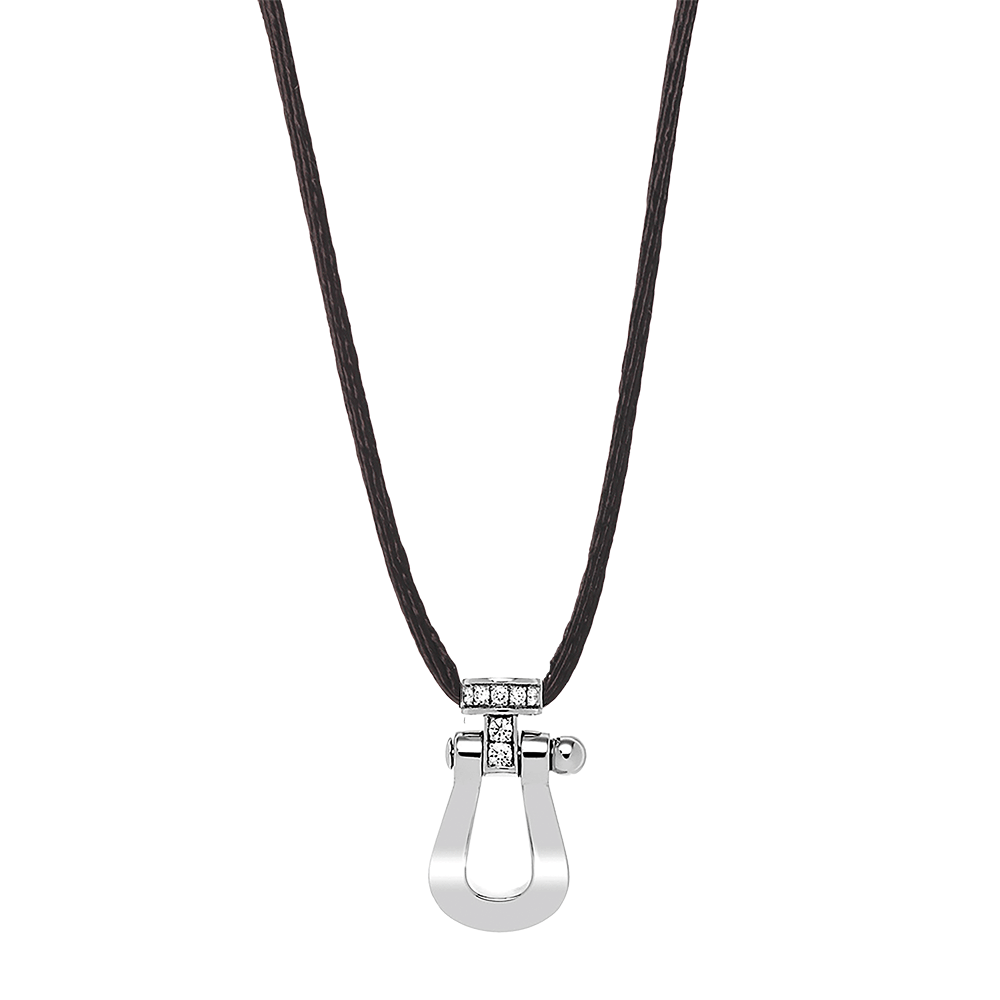FORCE 10 PENDANT 18K WHITE GOLD AND DIAMONDS LARGE MODEL