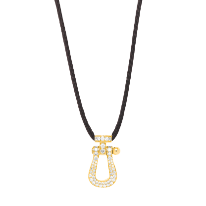 FORCE 10 PENDANT 18K YELLOW GOLD AND DIAMONDS LARGE MODEL