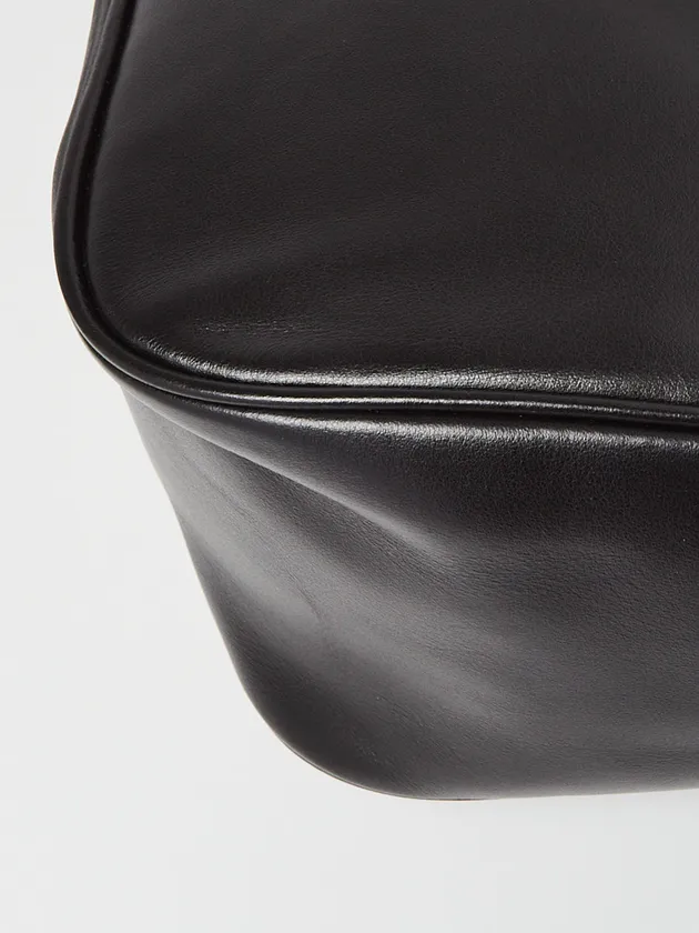 Triangle Logo Zip Crossbody Bag Soft Leather Small