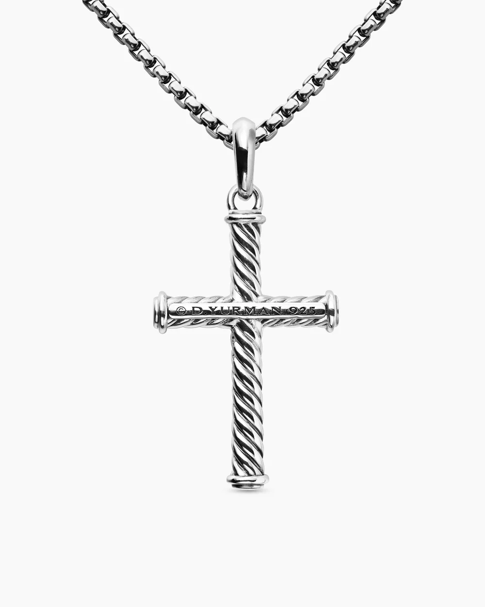 Cable Cross Pendant Sterling Silver