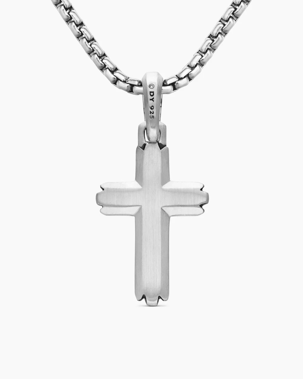 Deco Cross Pendant Sterling Silver