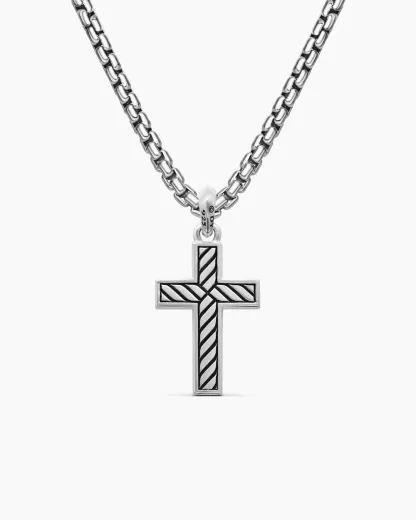 Exotic Stone Cross Sterling Silver with Black Onyx