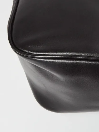 Triangle Logo Zip Crossbody Bag Soft Leather Small