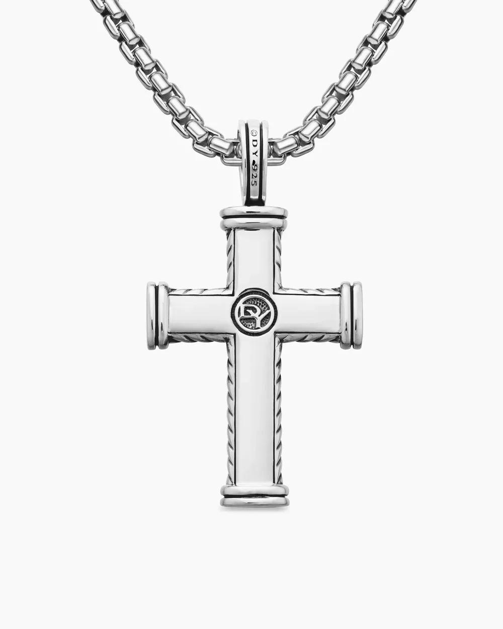 Chevron Cross Pendant Sterling Silver