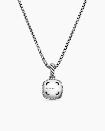 Petite Albion® Pendant Necklace Sterling Silver with Amethyst and Diamonds