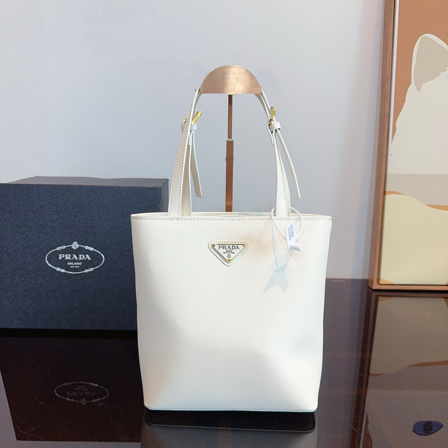 Saffiano Leather Prada Panier Bag