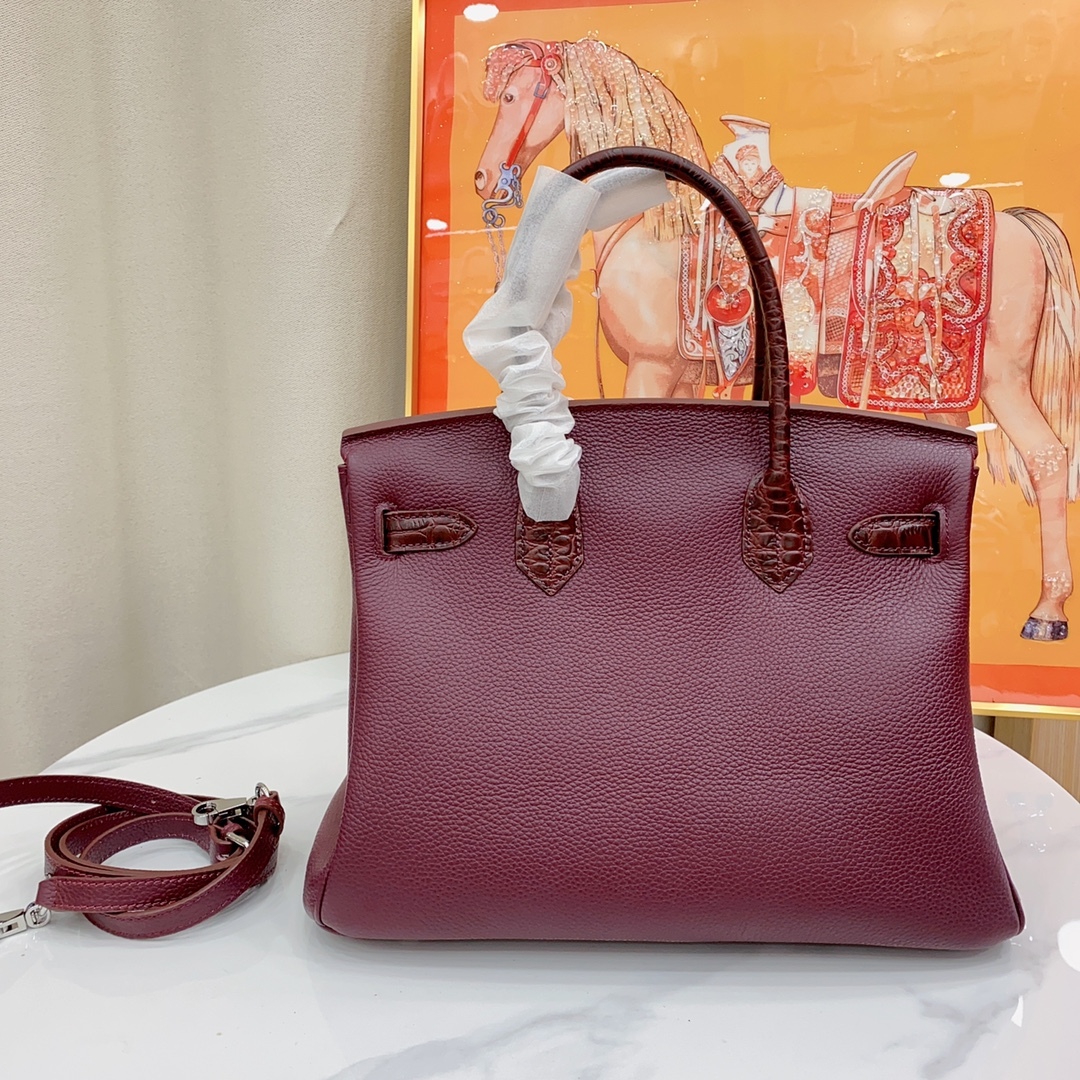 Herthtmes Togo Matte Alligator Birkin Touch 25/30 Gold