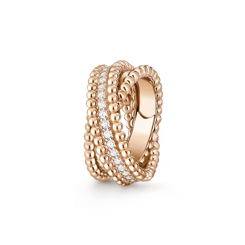 Perlée diamonds duo ring