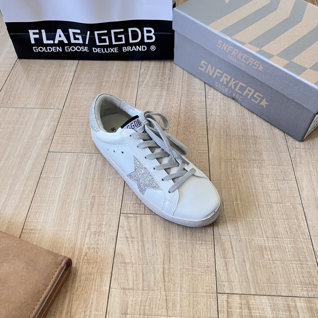 silver Swarovski crystal star and heel tab