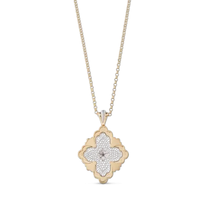 OPERA TULLE YELLOW AND WHITE GOLD MAXI PENDANT WITH DIAMONDS
