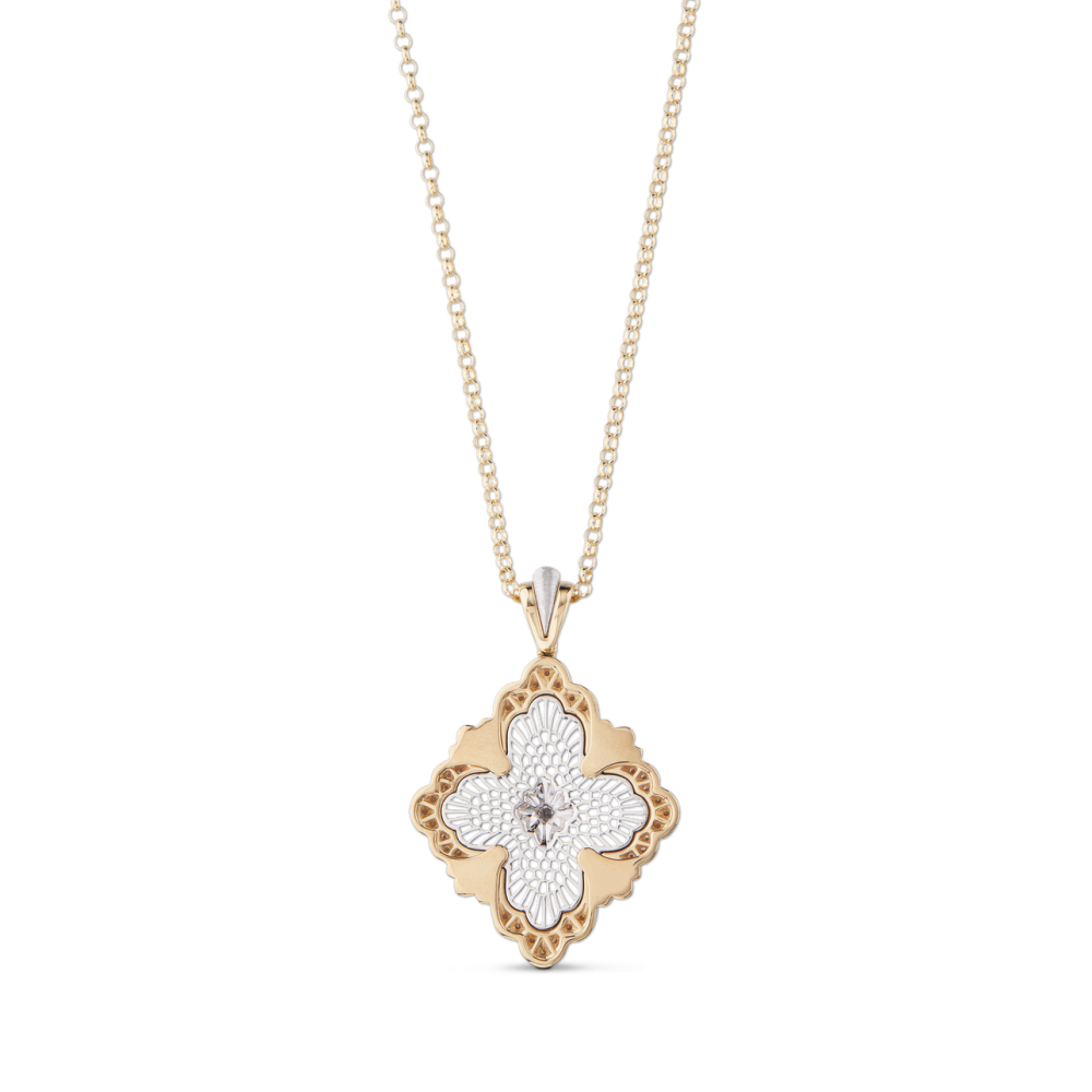 OPERA TULLE YELLOW AND WHITE GOLD MAXI PENDANT