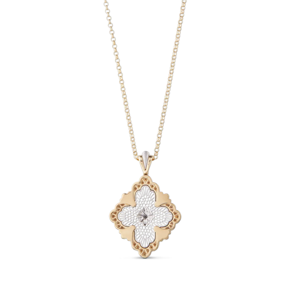 OPERA TULLE YELLOW AND WHITE GOLD MAXI PENDANT