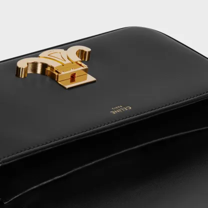 SHOULDER BAG CLAUDE in shiny calfskin