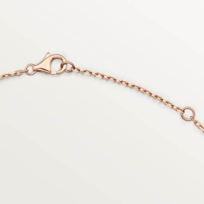 LOVE necklace, paved with diamonds 18K rose gold