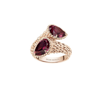 Serpent Bohème Two-stone ring, S motifs Ref JRG02824