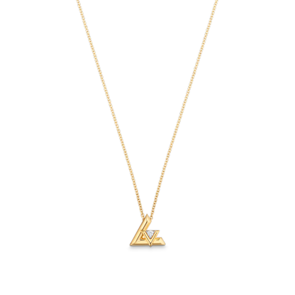 Volt One Small Pendant, Yellow Gold And Diamond