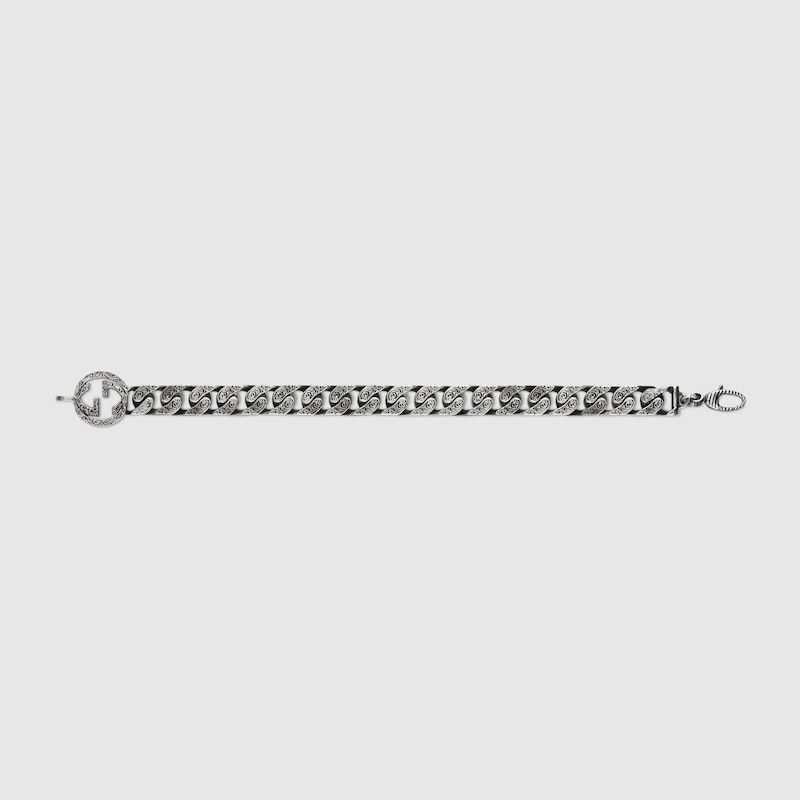 INTERLOCKING CHAIN BRACELET IN SILVER