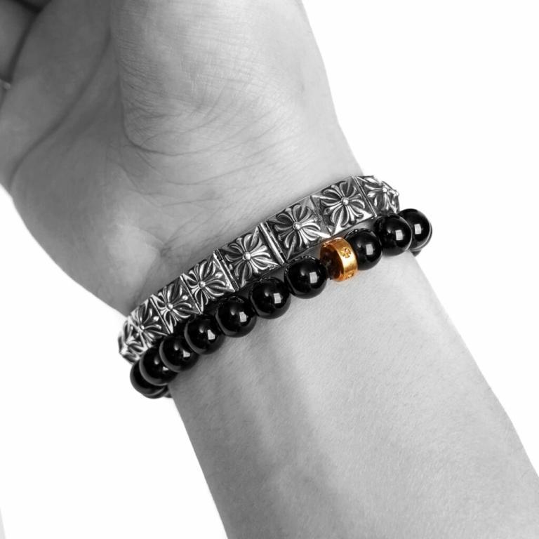 CH PLUS SQUARE PATTERN BRACELET