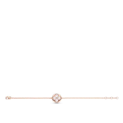 Color Blossom sun bracelet, pink gold and white mother-of-pearl