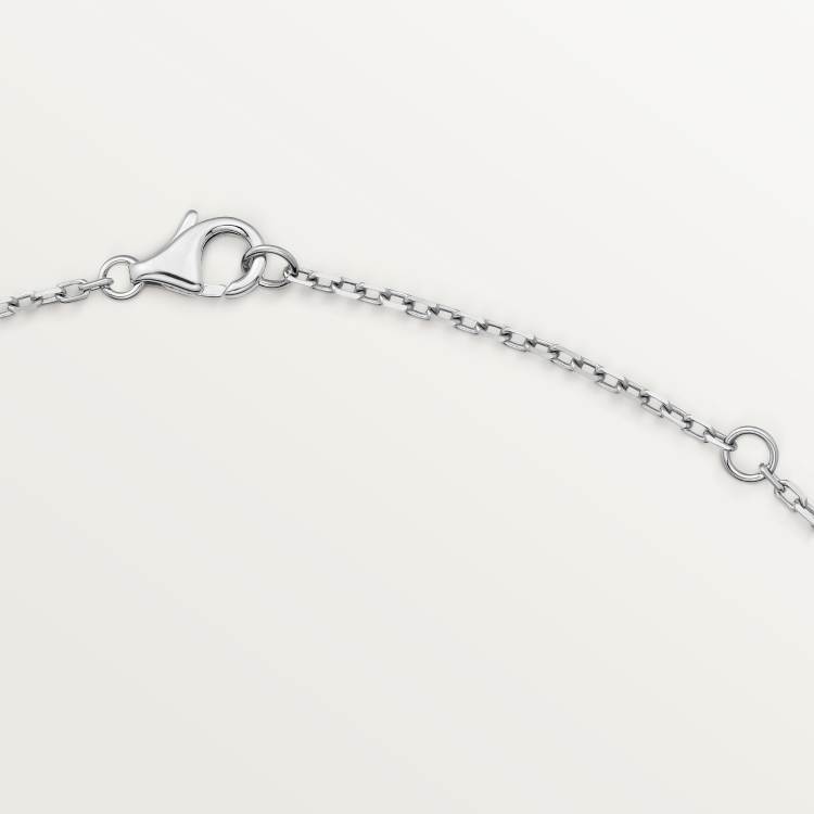 LOVE necklace, paved with diamonds 18K white gold