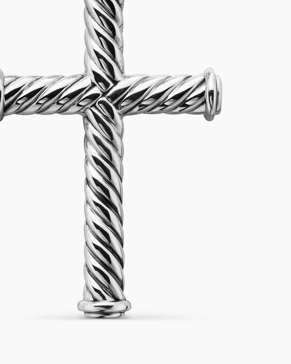 Cable Cross Pendant Sterling Silver