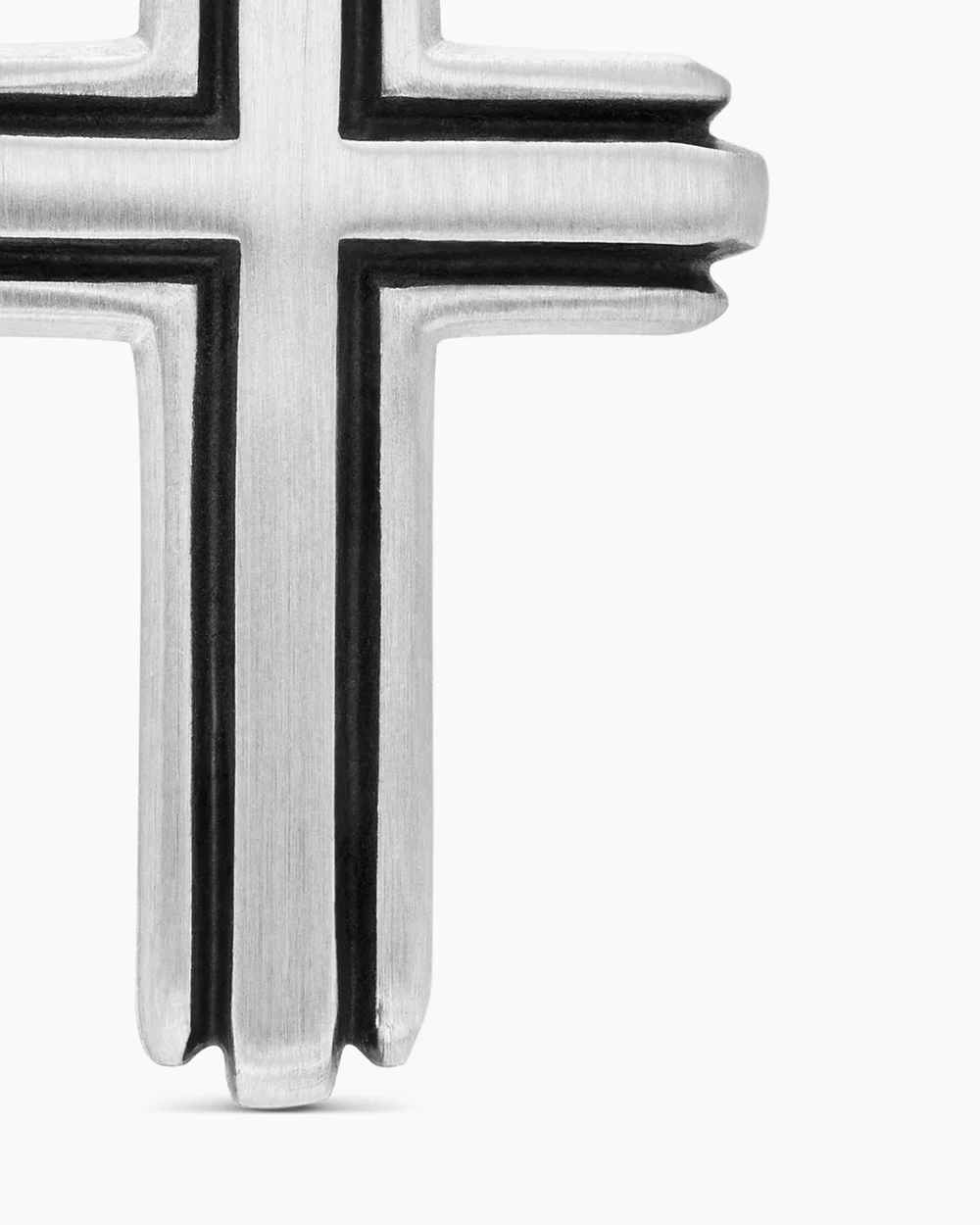 Deco Cross Pendant Sterling Silver