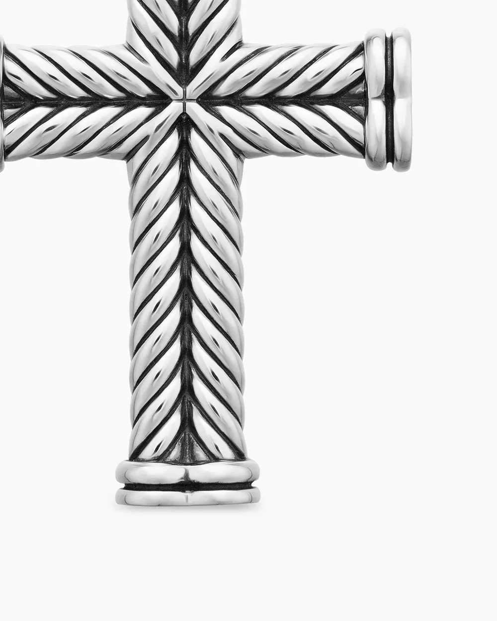 Chevron Cross Pendant Sterling Silver