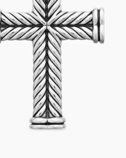 Chevron Cross Pendant Sterling Silver